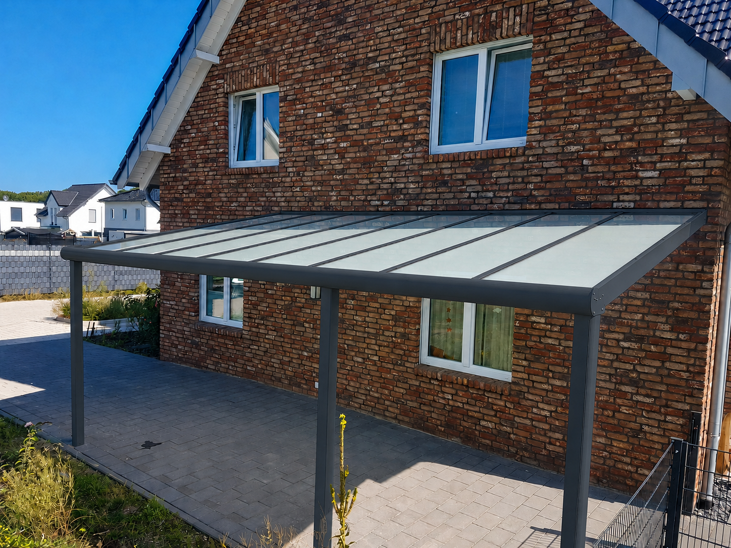 Carport mit Polycarbonat Dach | Aluminium
