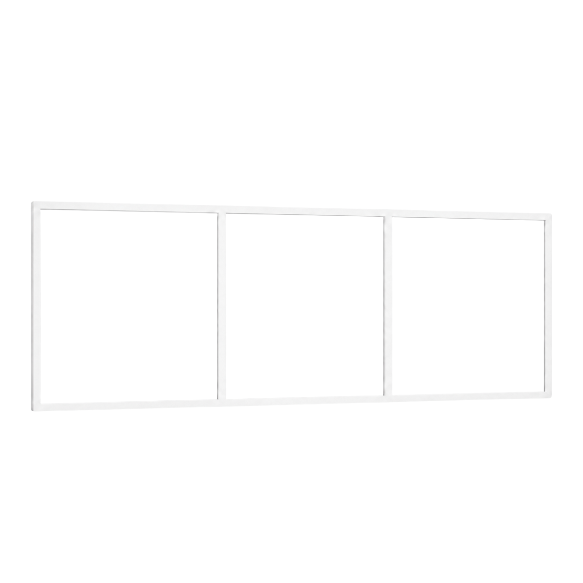 Festelement (Seitenwand) 3-teilig, 2 vertikale Sprossen in Weiß (RAL 9010), ohne Glas