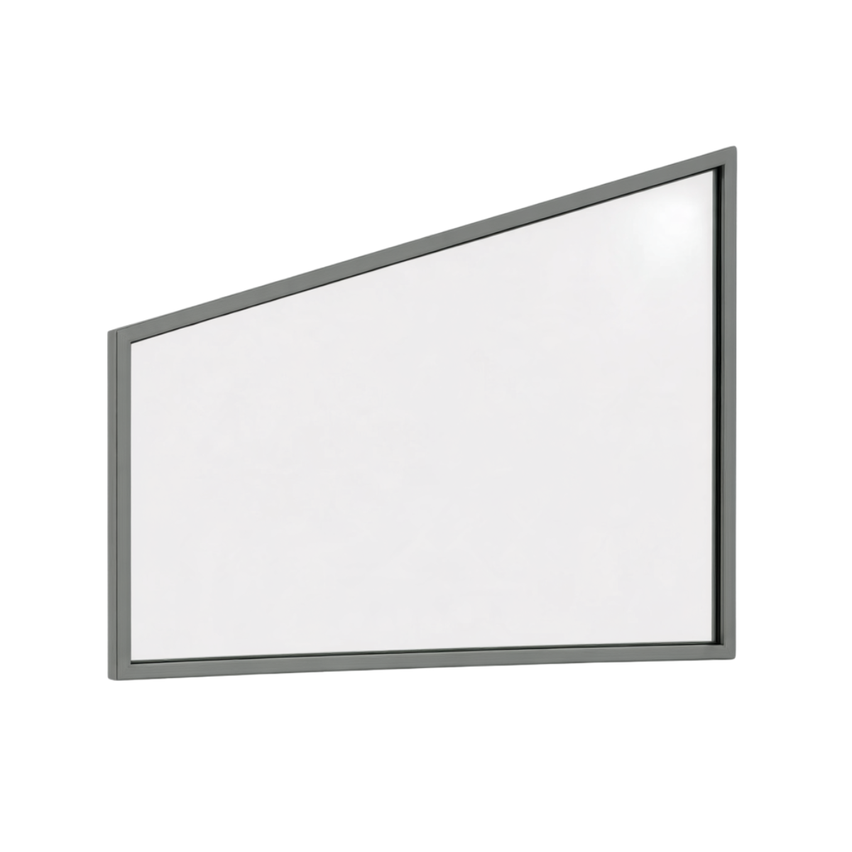 Seitenkeil (Keil-Festelement) 1-teilig, ohne Sprosse in Graualuminium (RAL 9007), mit 8 mm Klarglas