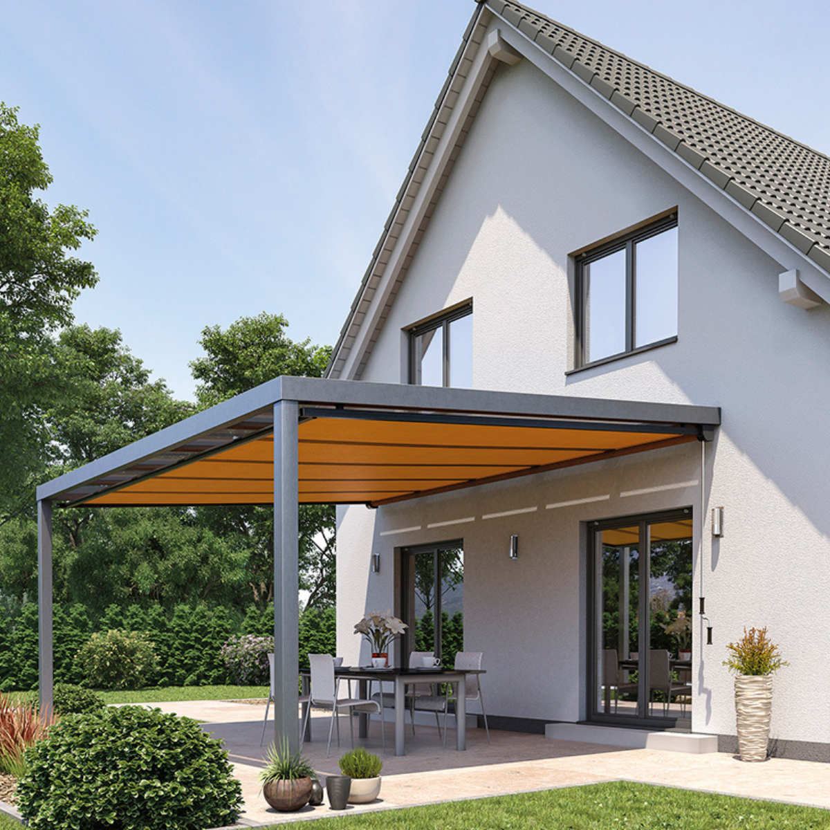 Varisol T90 Manuelle Terrassendachmarkise - maßgefertigter Sonnenschutz für Terrassendächer