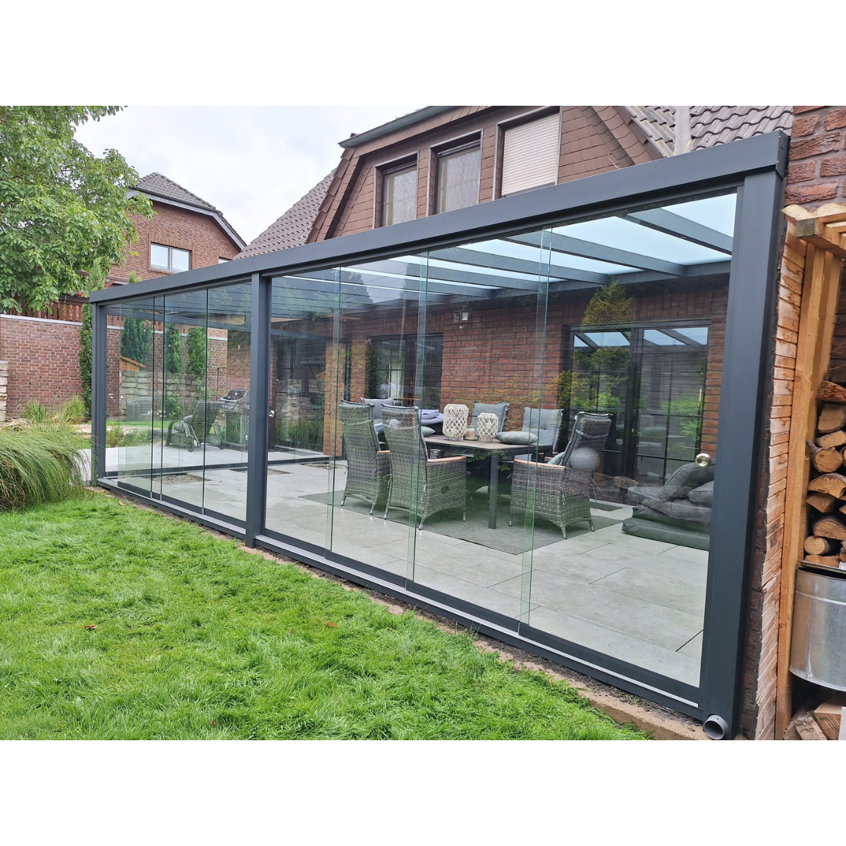 Kaltwintergarten – mit 8 mm VSG Glas Eindeckung