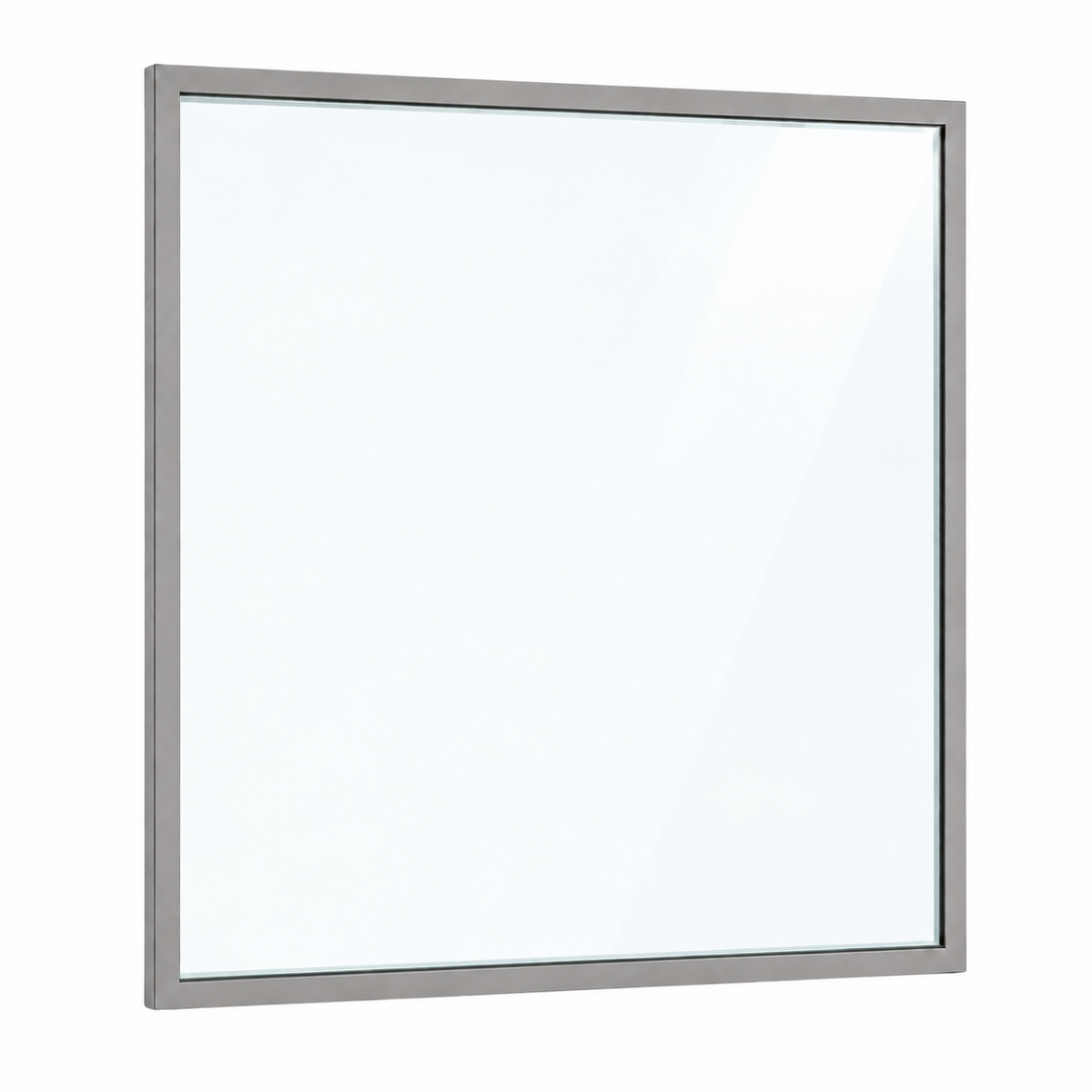 Festelement (Seitenwand) 1-teilig, ohne Sprosse in Graualuminium (RAL 9007), mit 8 mm Klarglas