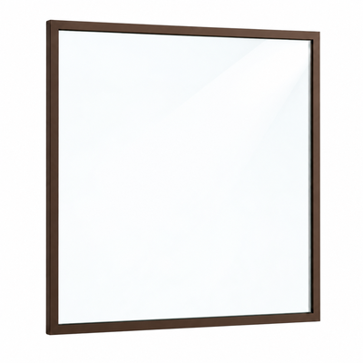 Festelement (Seitenwand) 1-teilig, ohne Sprosse in Sepiabraun (RAL 8014), mit 8 mm Klarglas