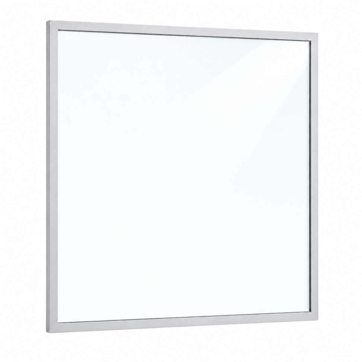 Festelement (Seitenwand) 1-teilig, ohne Sprosse in Weißaluminium (RAL 9006), mit 8 mm Klarglas