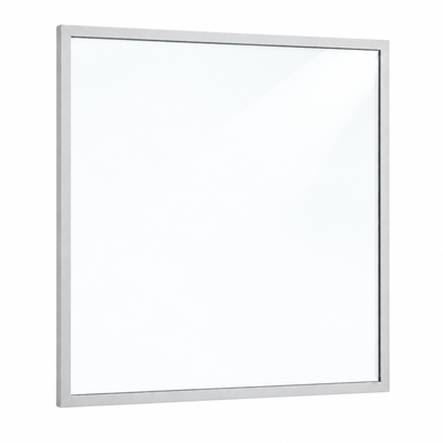 Festelement (Seitenwand) 1-teilig, ohne Sprosse in Weißaluminium (RAL 9006), mit 8 mm Klarglas