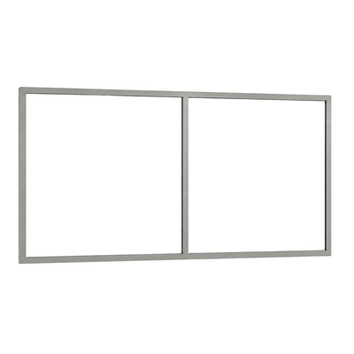 Festelement (Seitenwand) 2-teilig, 1 vertikale Sprosse in Graualuminium (RAL 9007), ohne Glas