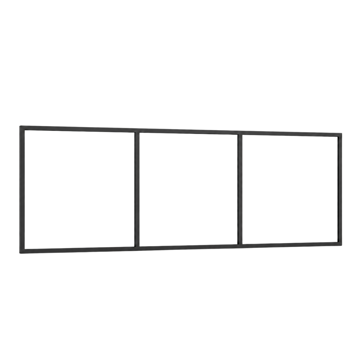 Festelement (Seitenwand) 3-teilig, 2 vertikale Sprossen in Anthrazit (RAL 7016), ohne Glas