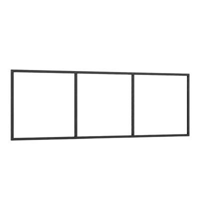 Festelement (Seitenwand) 3-teilig, 2 vertikale Sprossen in Anthrazit (RAL 7016), ohne Glas