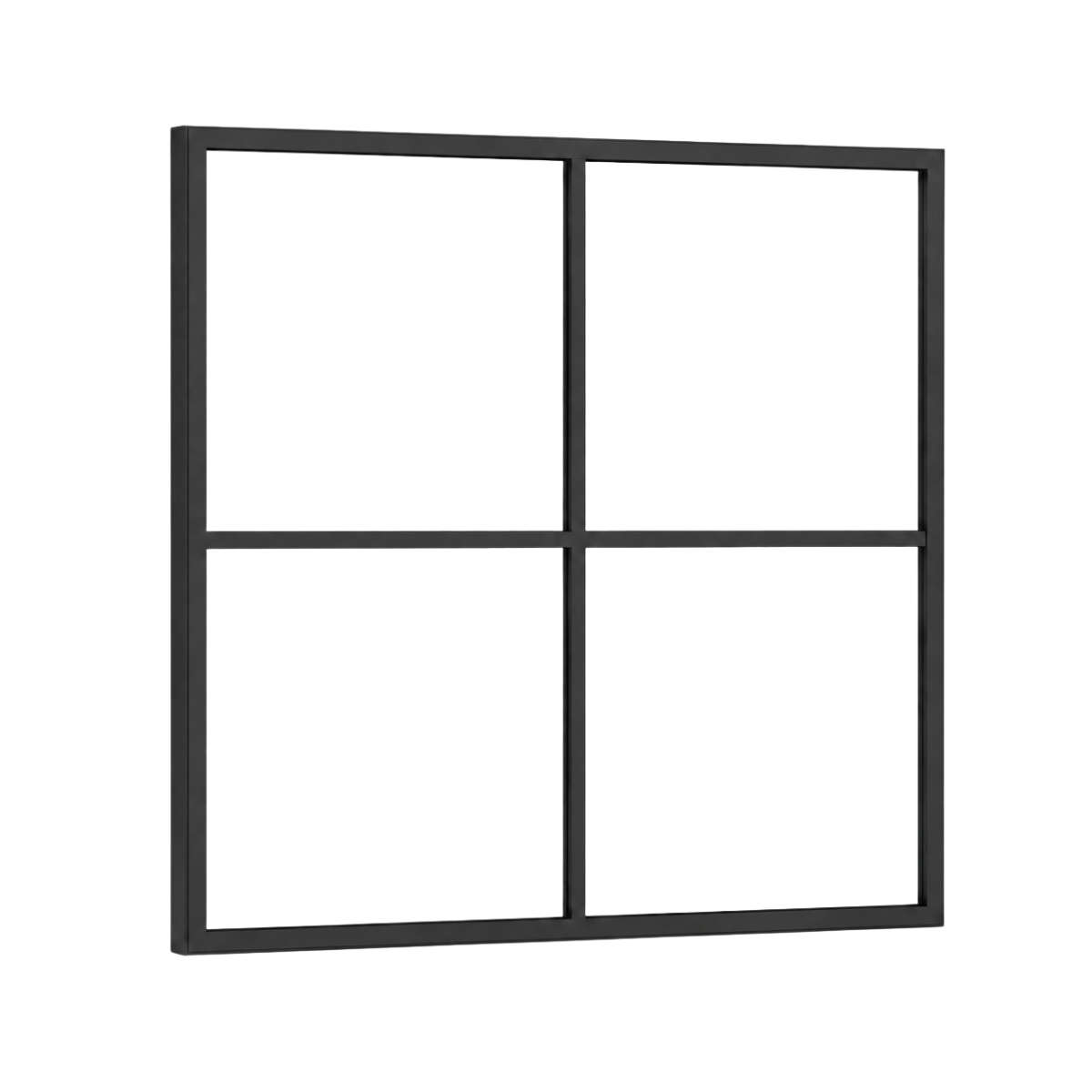 Festelement (Seitenwand) 4-teilig, 1 vertikale + 1 horizontale Sprosse in Anthrazit (RAL 7016), ohne Glas