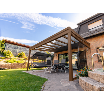 Terrassendach Classic – mit 16 mm Polycarbonat Eindeckung (Breite 1000–6000 mm)
