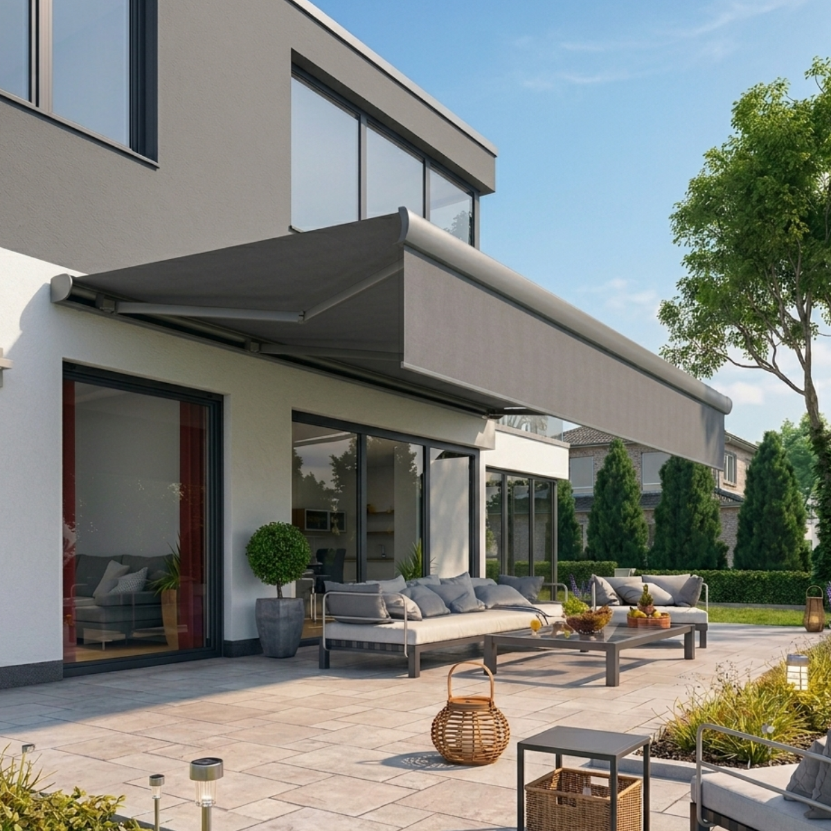 Varisol K500 VV - Premium Kassettenmarkise mit Vario-Volant (Breite 2500-7000)