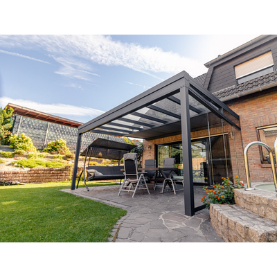 Terrassendach Classic – mit 16 mm Polycarbonat Eindeckung (Breite 1000–6000 mm)