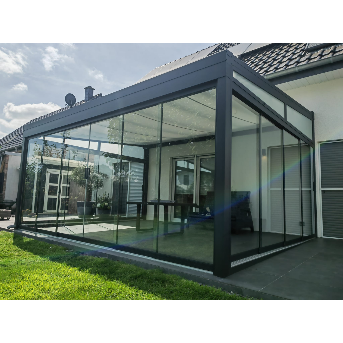 Kaltwintergarten – mit 8 mm VSG Glas Eindeckung