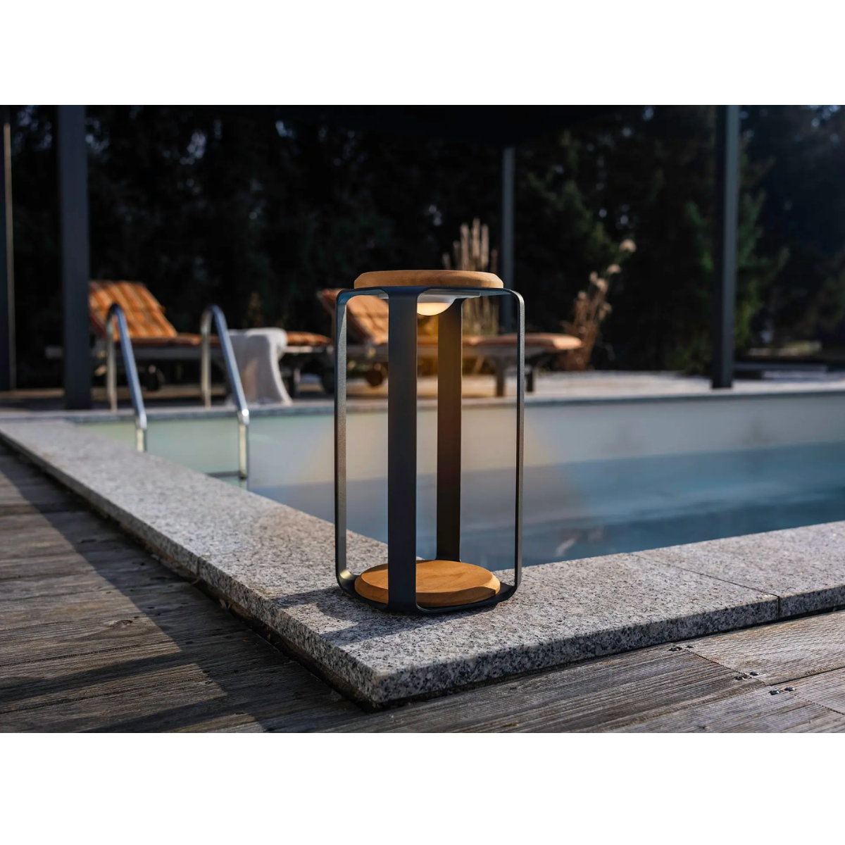 Lamellen Pergola Everglow Lampe