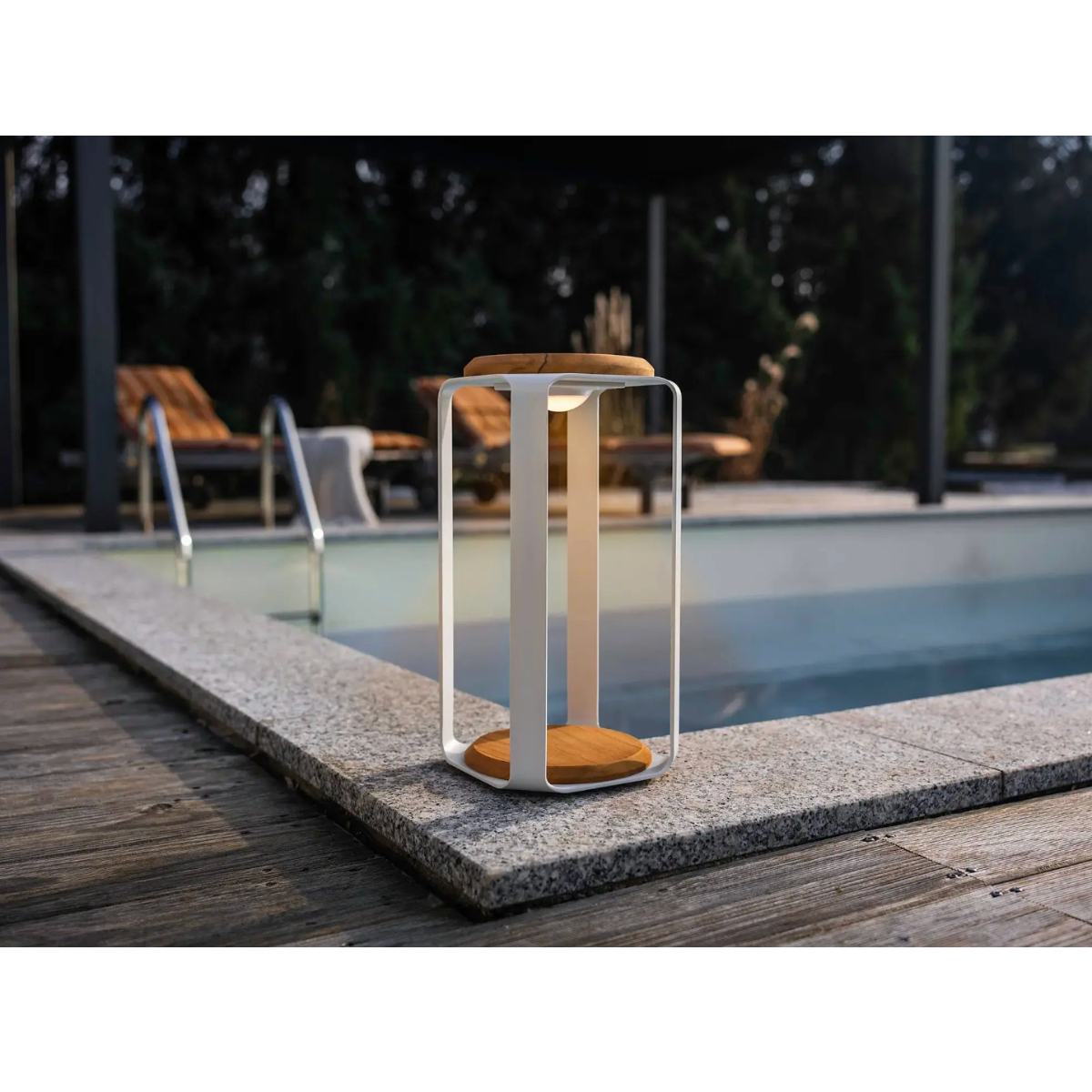 Lamellen Pergola Everglow Lampe