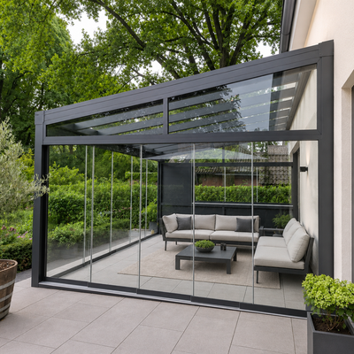 Kaltwintergarten – mit 8 mm VSG Glas Eindeckung