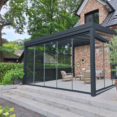 Kaltwintergarten – mit 16 mm Polycarbonat Eindeckung (Breite 1000–6000 mm)