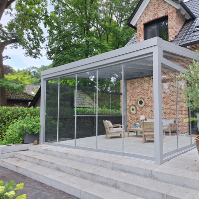 Kaltwintergarten – mit 16 mm Polycarbonat Eindeckung (Breite 1000–6000 mm)