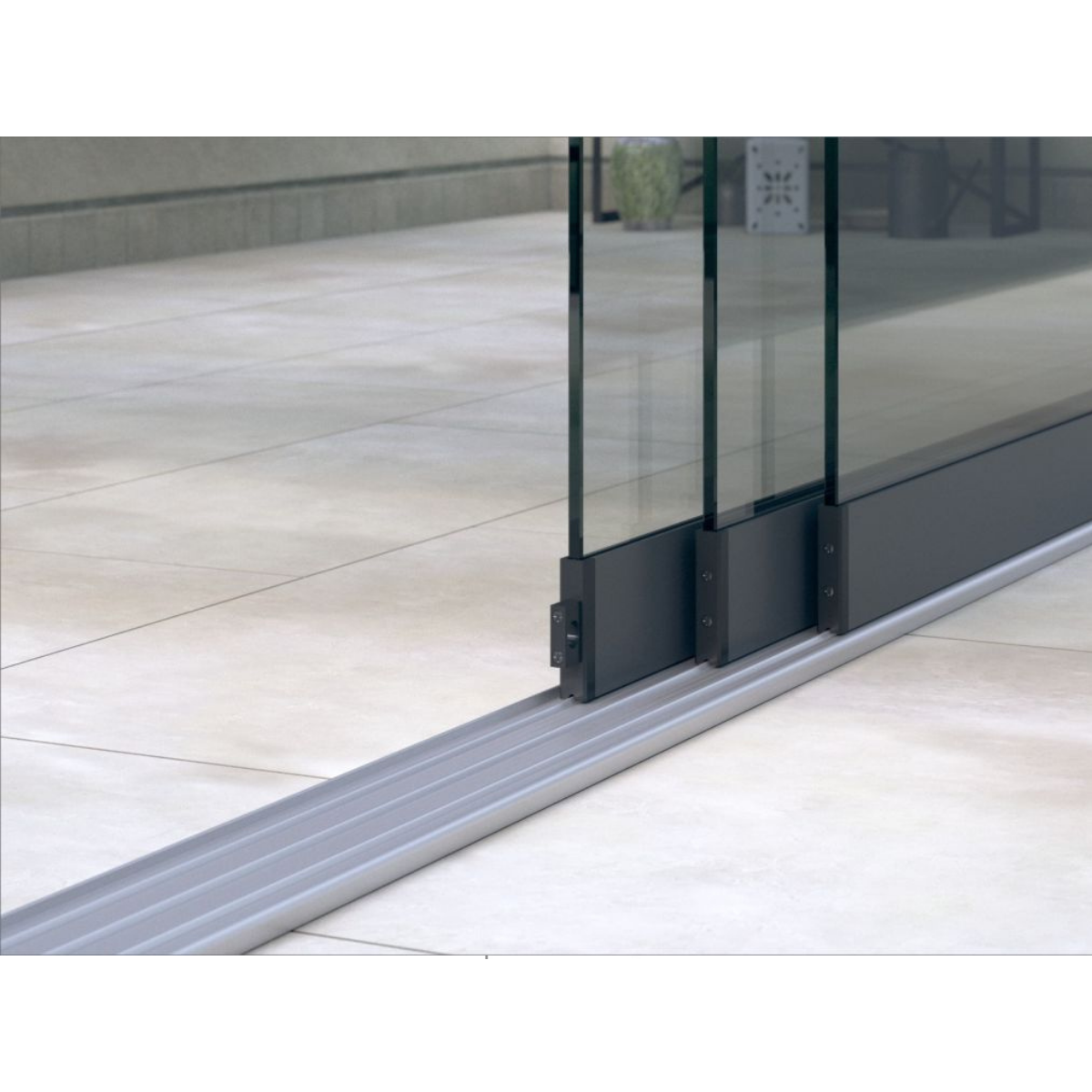 Profiline Ganzglasschiebeanlage (2 und 3 spurig)